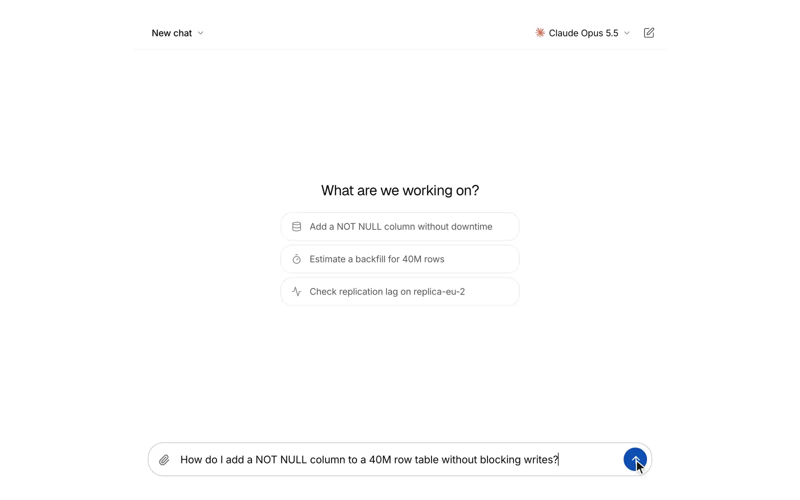 AI chat preview