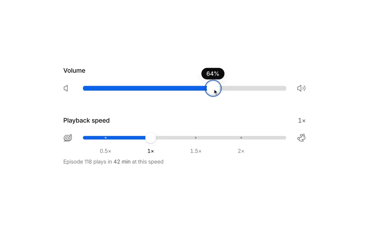 Elastic slider preview